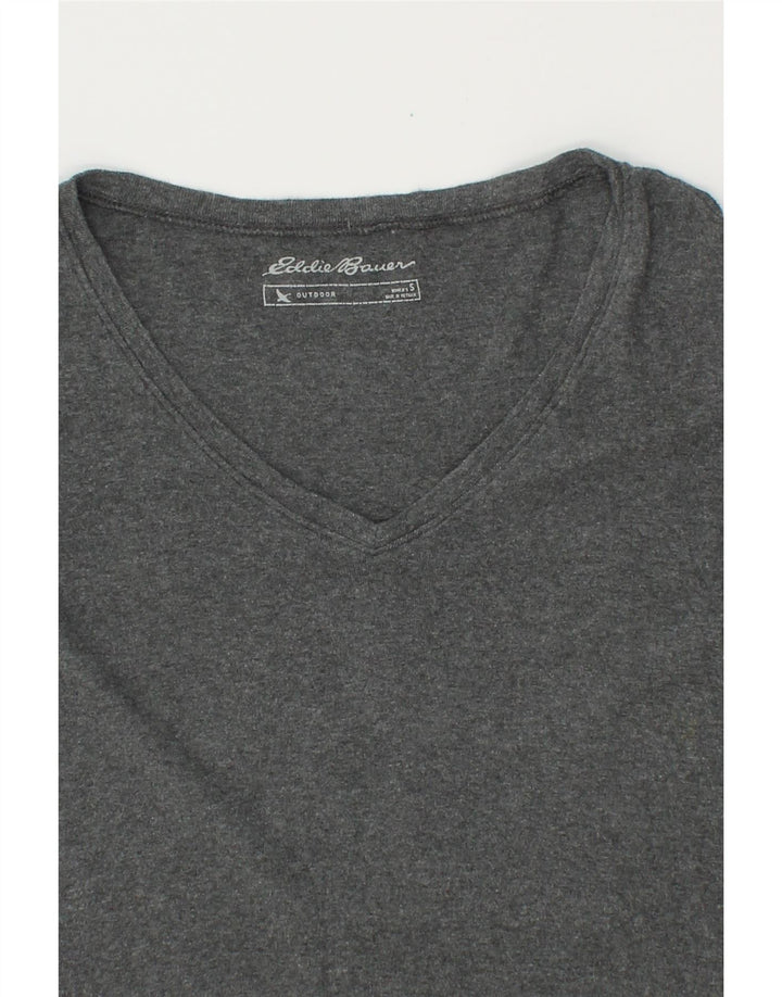 EDDIE BAUER Mens Top Long Sleeve Small Grey Flecked Cotton Vintage Eddie Bauer and Second-Hand Eddie Bauer from Messina Hembry 