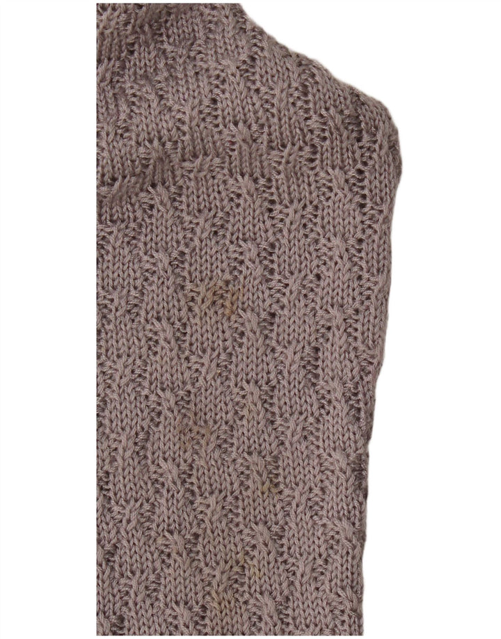 Vintage Womens Roll Neck Jumper Sweater UK 10 Small  Grey Polyacrylic