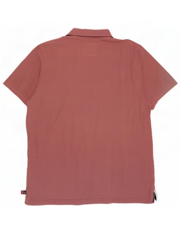 Crew Clothing Mens Polo Shirt XL Pink Cotton