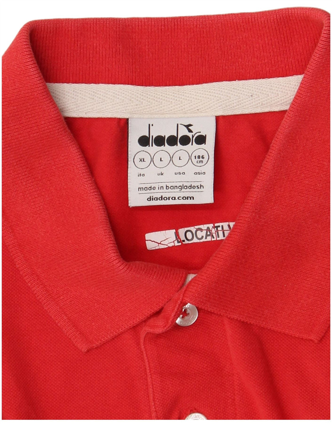 DIADORA Mens Polo Shirt Large Red