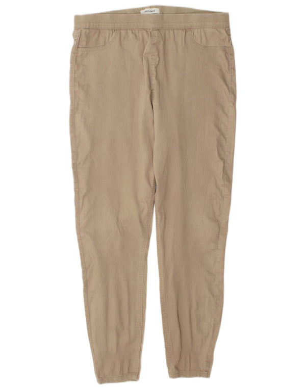 Marks & Spencer Womens Skinny Casual Trousers UK 16 Large W32 L29 Beige