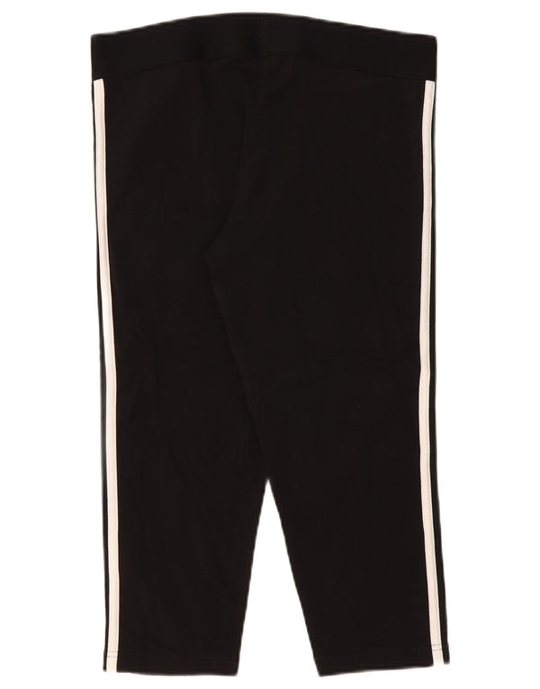 Adidas Womens Capri Leggings UK 16/18 Large Black Cotton