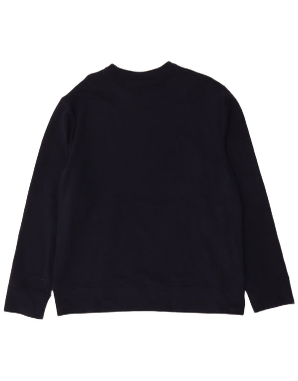 Reebok Mens Sweatshirt Jumper Large Navy Blue Cotton