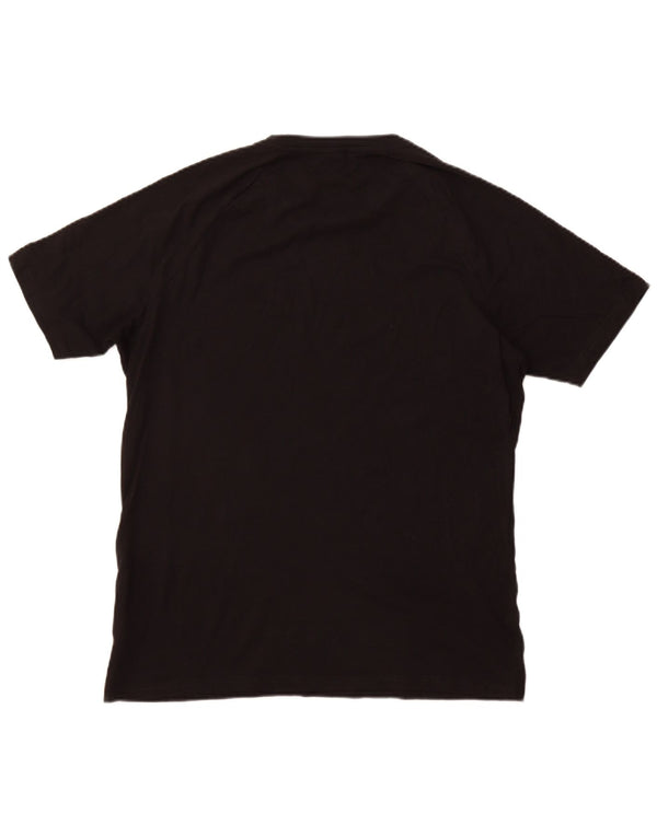 HUGO BOSS Mens Slim Fit Graphic T-Shirt Top 2XL Black Cotton