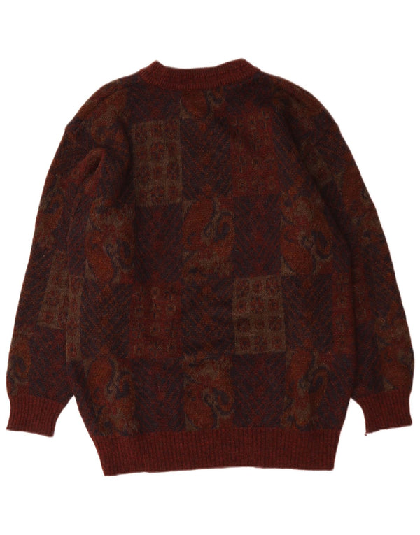 Marks & Spencer Mens St. Michael Crew Neck Jumper Sweater Medium Burgundy