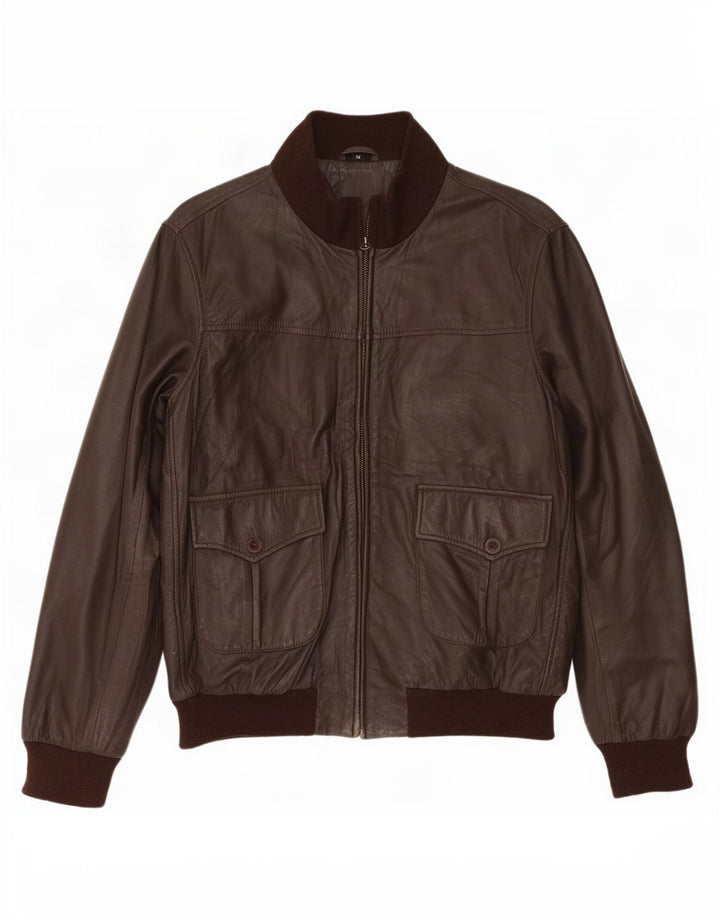 Vintage Mens Leather Jacket UK 40 Large Brown