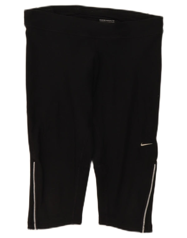 Nike Womens Dri Fit Capri Leggings UK 14 Medium  Black Polyester