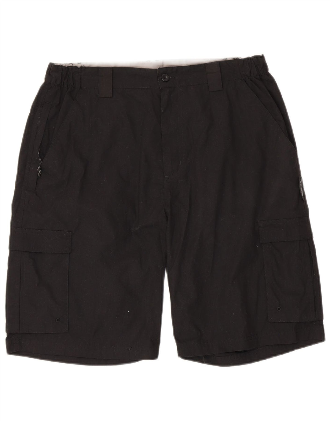 MOUNTAIN WAREHOUSE Mens Cargo Shorts W34 Large  Black Cotton