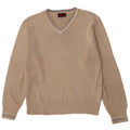 Kappa Mens V-Neck Jumper Sweater Medium Beige Cotton