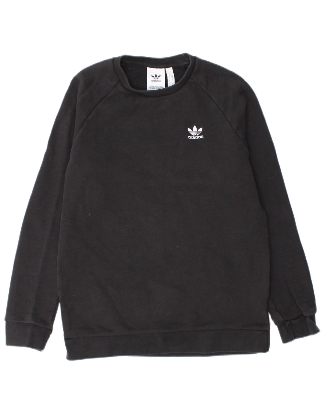 ADIDAS Mens Sweatshirt Jumper Small Black Cotton