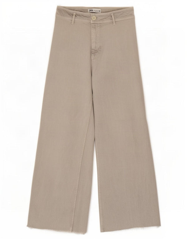 Zara Womens The Marine High Waist Wide Leg Jeans EU 40 Medium W30 L30 Grey