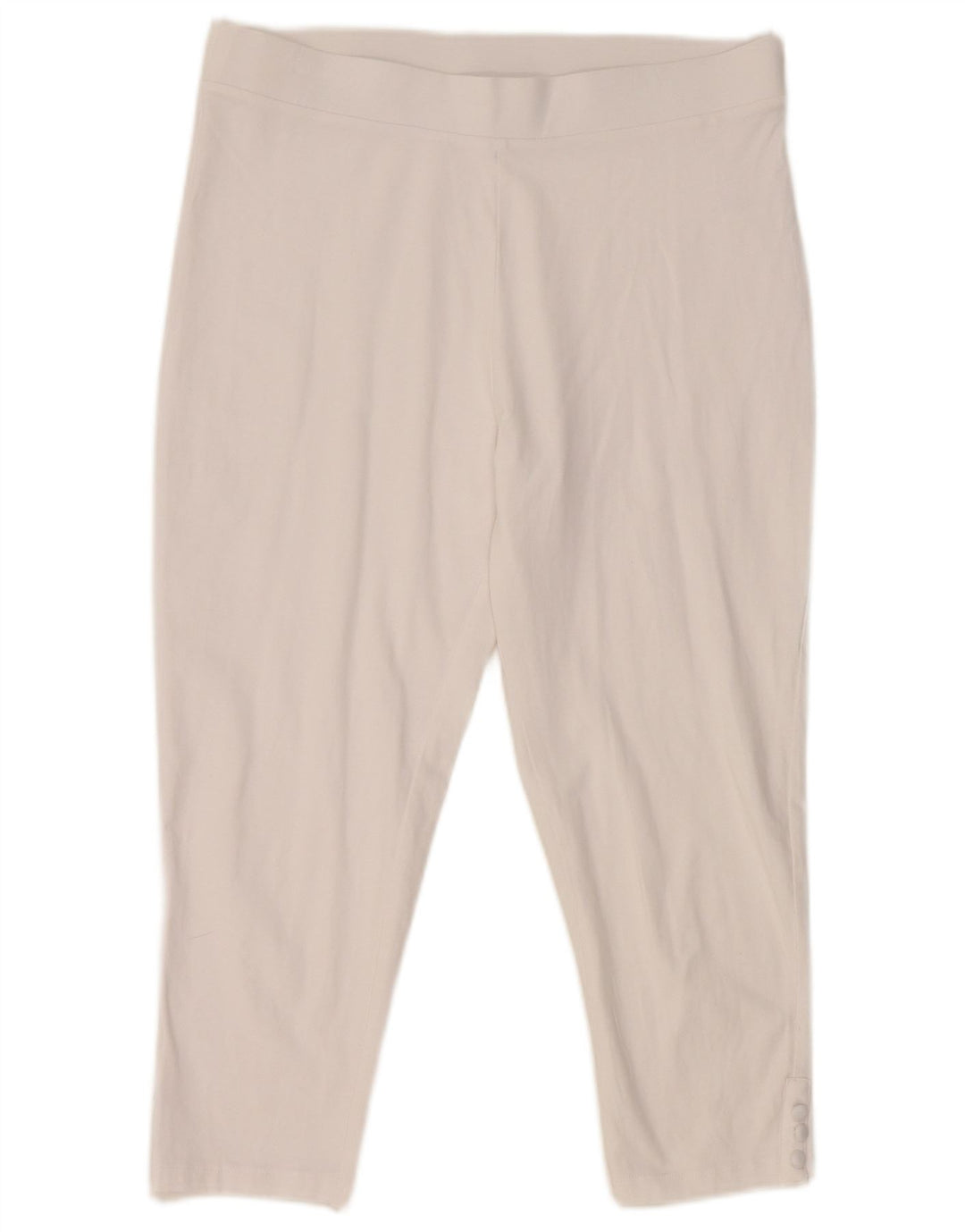 M&Co Womens Capri Leggings UK 14 Large White Cotton
