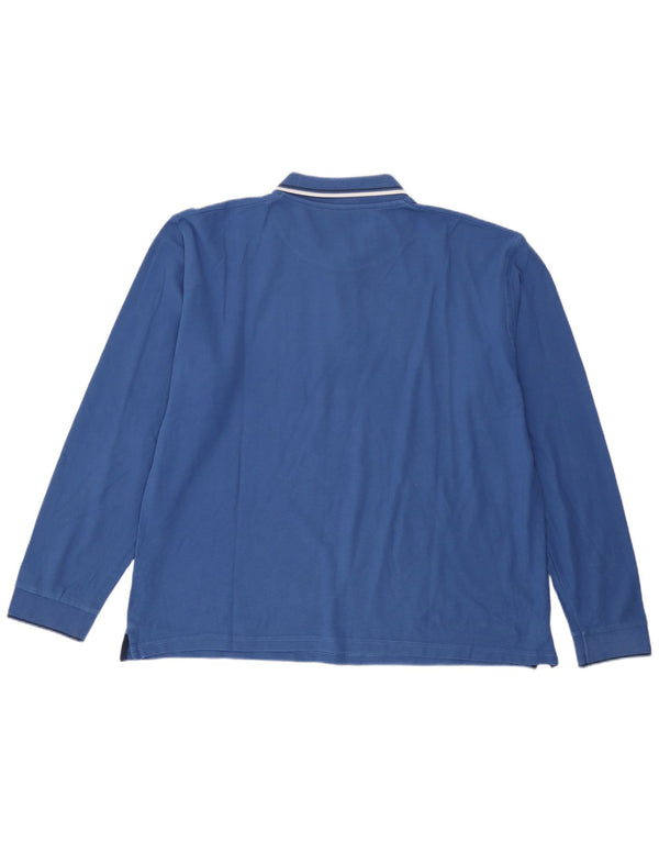 Pierre Cardin Mens Long Sleeve Polo Shirt 2XL Blue