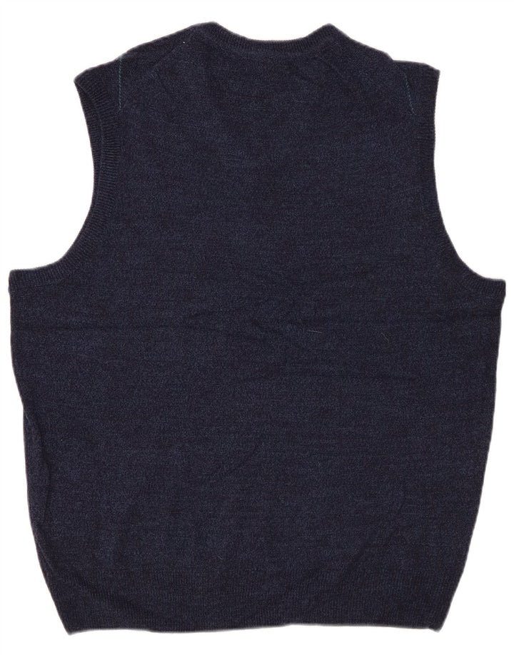DOCKERS Mens Vest Tank Top Medium Navy Blue Argyle/Diamond
