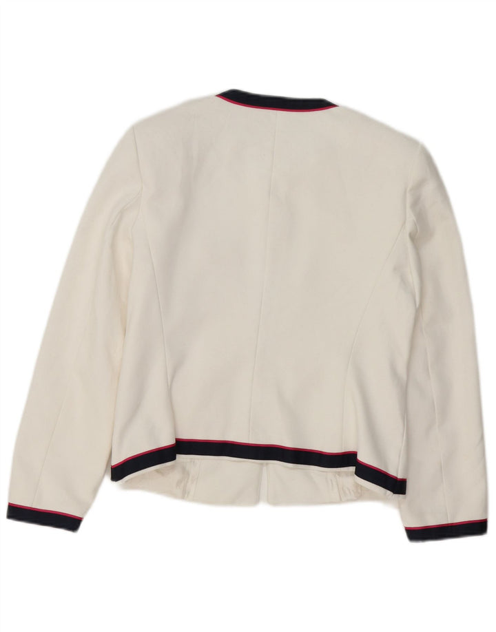 Zara Womens Blazer Jacket UK 10 Small White Striped