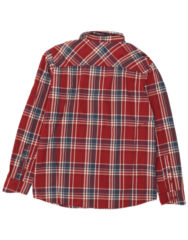 Columbia Mens Shirt Large Red Check Polyester
