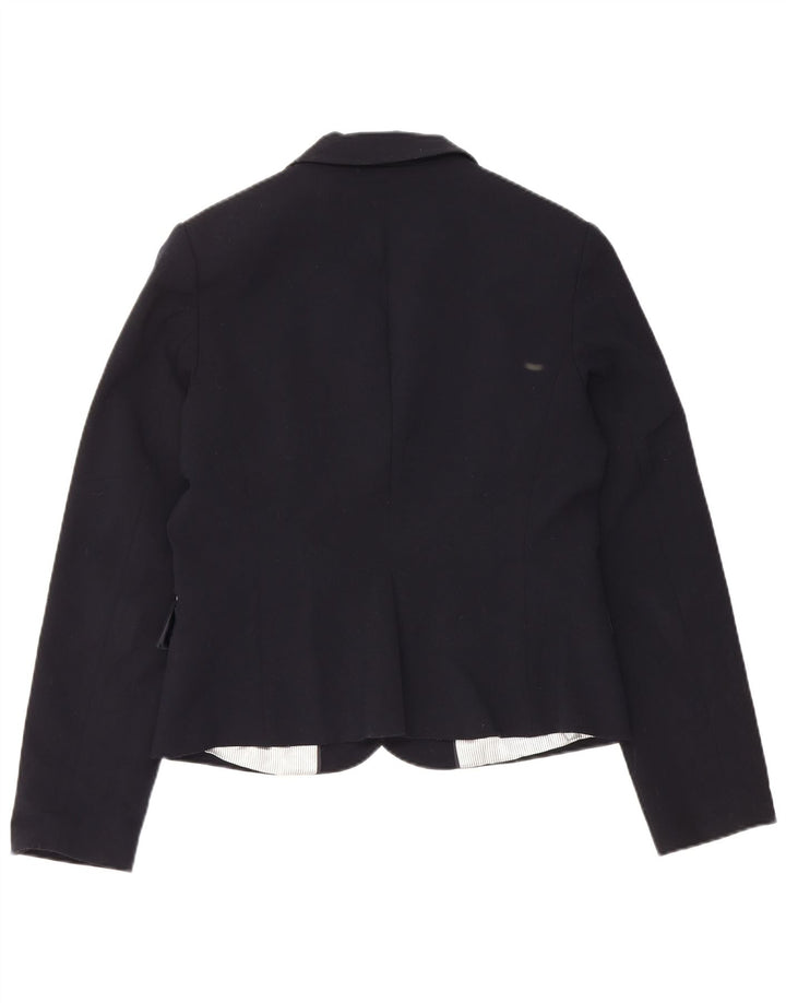CALVIN KLEIN Womens 2 Button Blazer Jacket UK 14 Medium Navy Blue