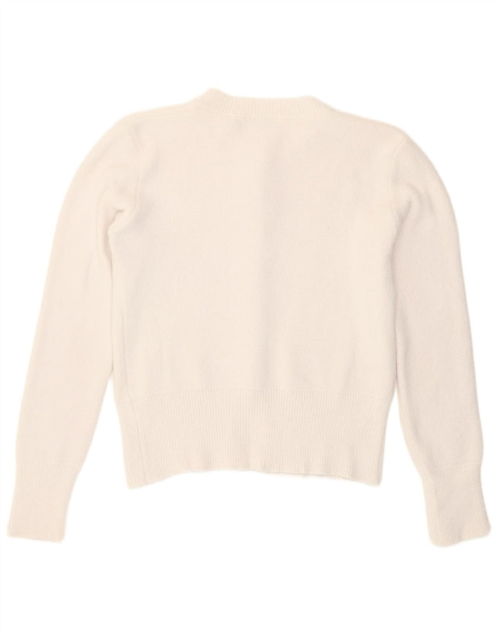 Zara Womens Cardigan Sweater UK 14 Large White