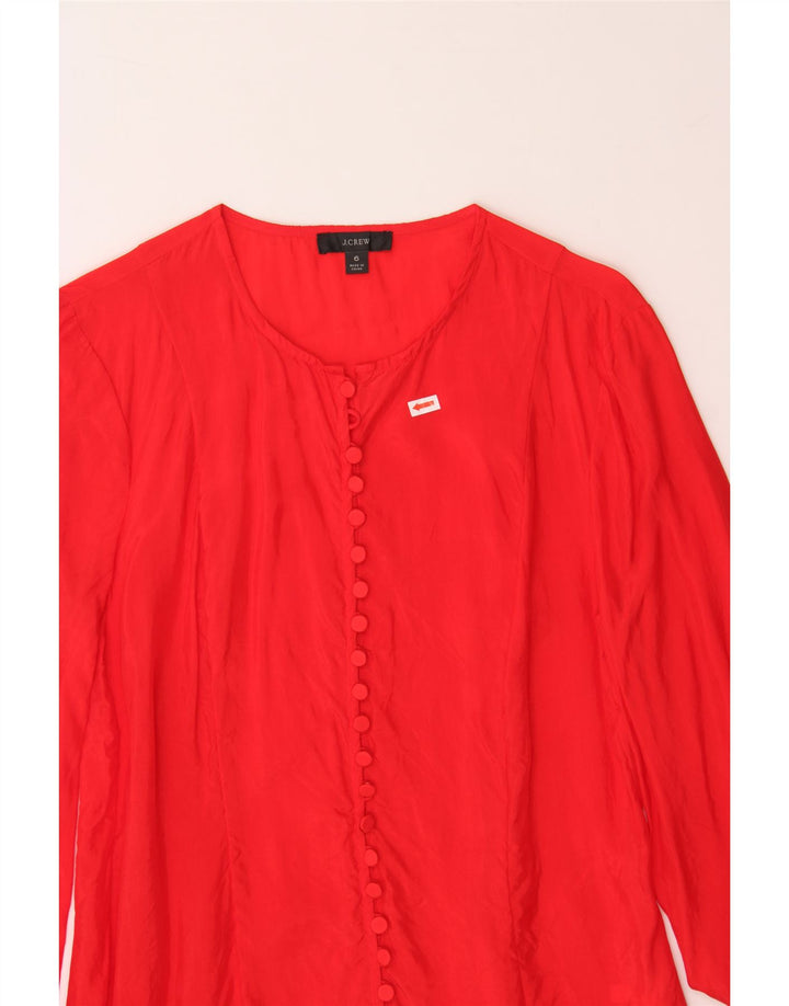 J. CREW Womens Shirt Blouse US 6 Medium Red Cupro Vintage J. Crew and Second-Hand J. Crew from Messina Hembry 