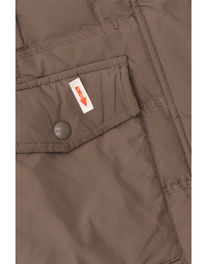 Woolrich Womens Hooded Padded Coat UK 6 XS Grey Polyester Winter