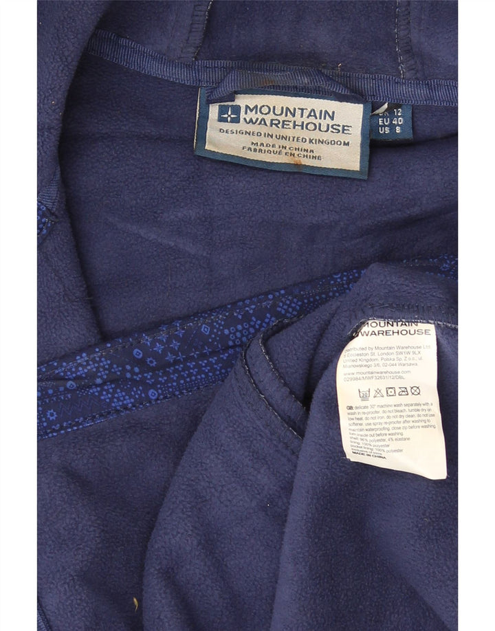 Mountain Warehouse Womens Windbreaker Jacket UK 12 Medium Blue Geometric