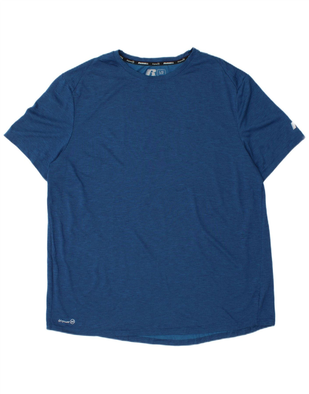 Russell Athletic Mens Dri-Power T-Shirt Top UK 42/44 Large Blue Polyester