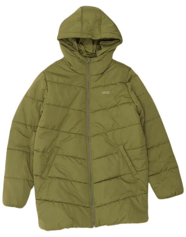 Vans Womens Hooded Padded Coat UK 16 Large Green
