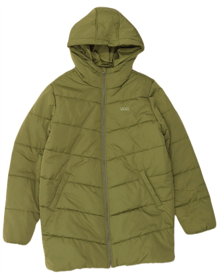 Vans Womens Hooded Padded Coat UK 16 Large Green