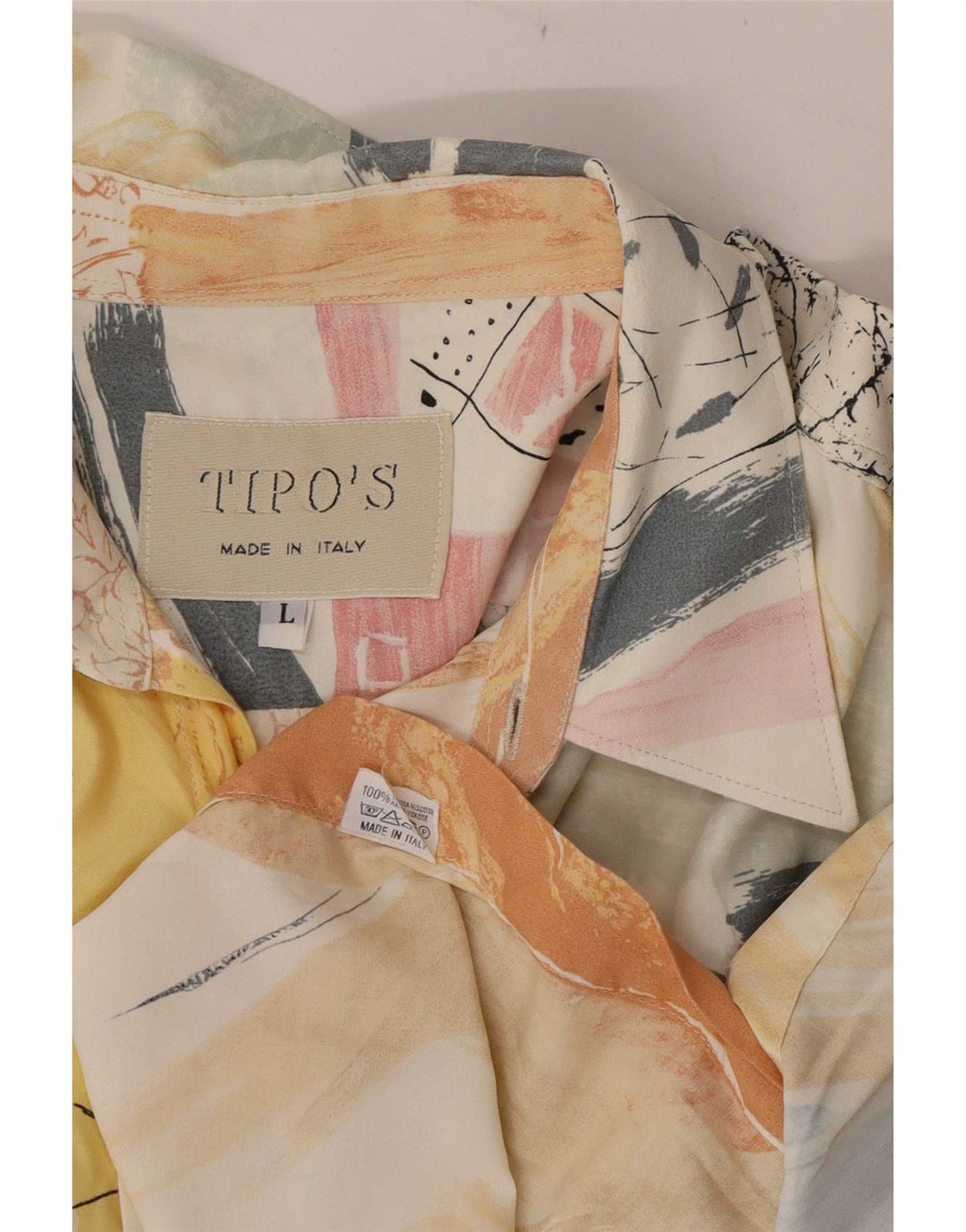 Tipo' S Mens Abstract Pattern Short Sleeve Shirt Large Multicoloured