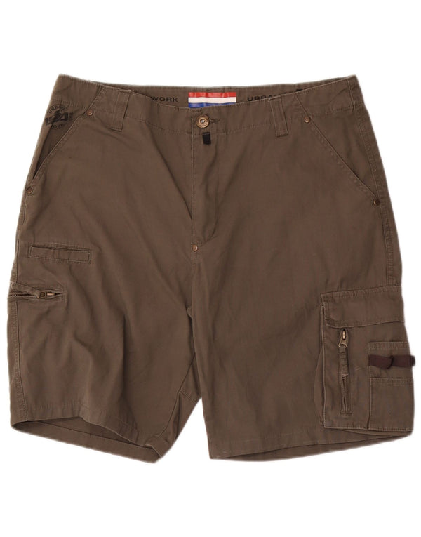 Issa Mens Cargo Shorts Large W36 Khaki