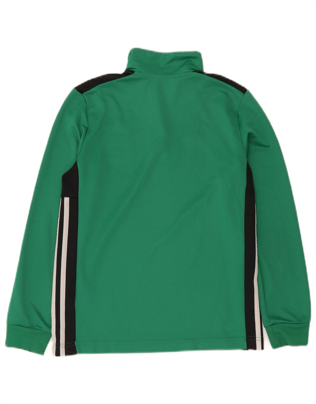 ADIDAS Boys Graphic Pullover Tracksuit Top 11-12 Years Green Colourblock