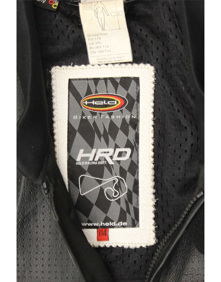 Held Mens Motorstyle Graphic Racer Jacket Size 48 XL Black Colourblock