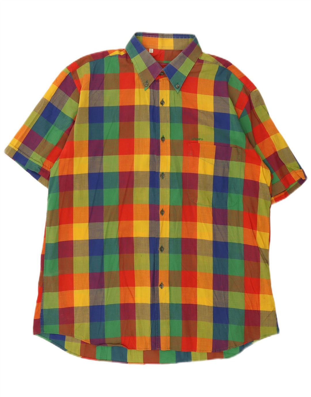 Ungaro Mens Chemises Shirt Size 41 16 Large Multicoloured Check