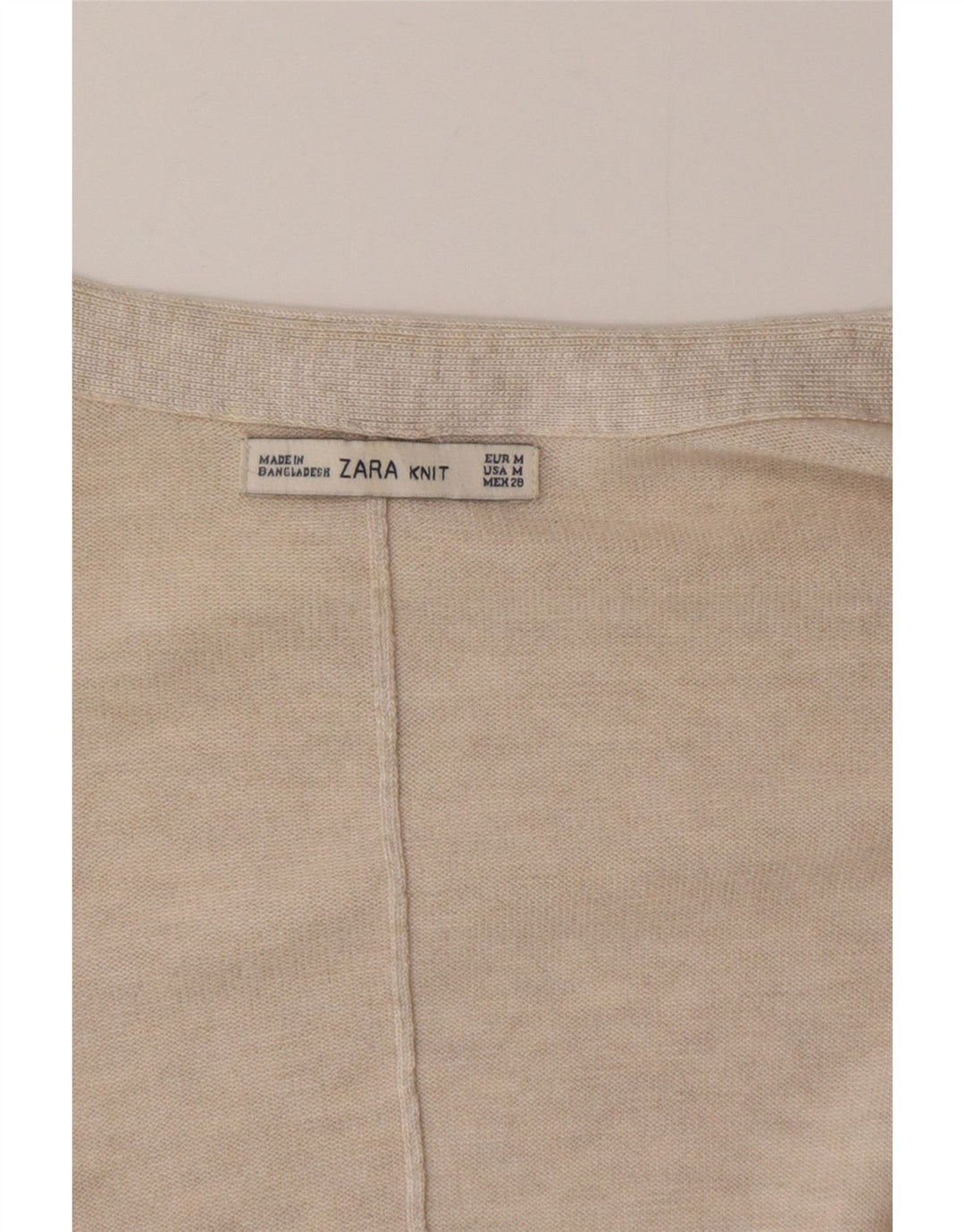 Zara Womens Oversized Longline Cardigan Sweater UK 14 Medium Beige
