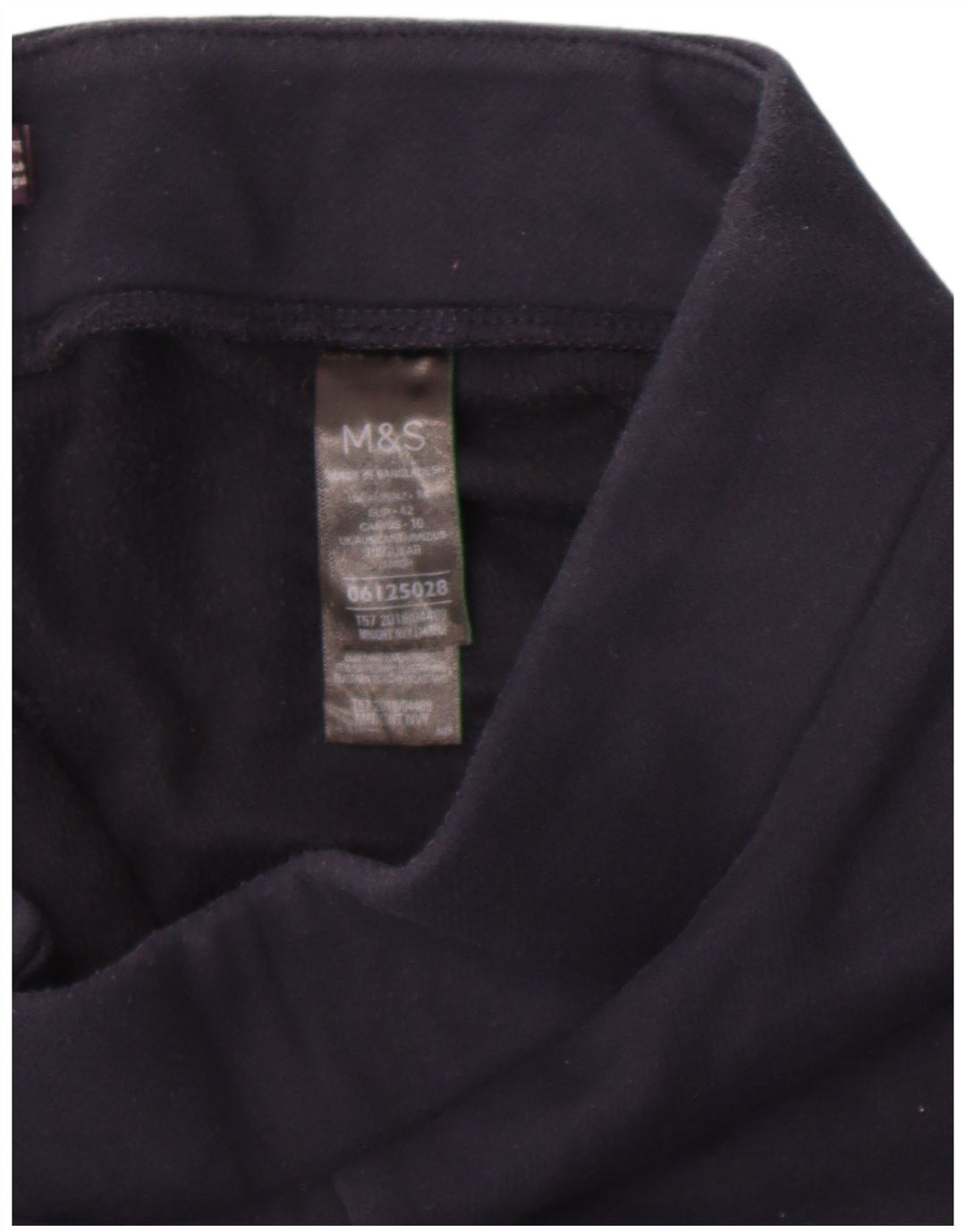 Marks & Spencer Womens Leggings UK 14 Large Navy Blue Polyester