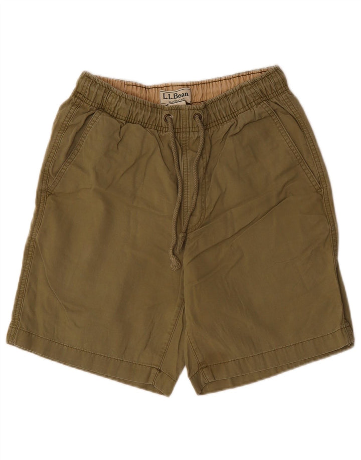 L.L.Bean Mens Classic Fit Shorts Small W27 Khaki Cotton
