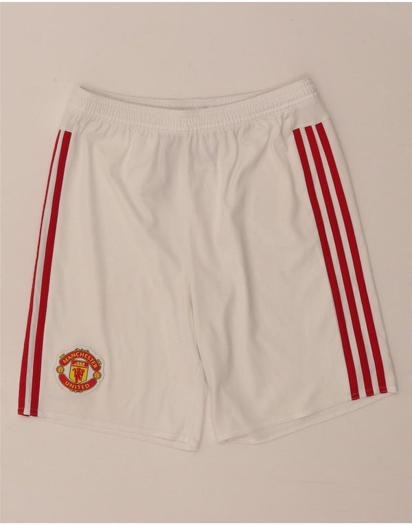 Adidas Boys Manchester United Sport Shorts 13-14 Years  White Polyester