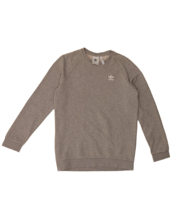 Adidas Mens Sweatshirt Jumper Small Grey Cotton