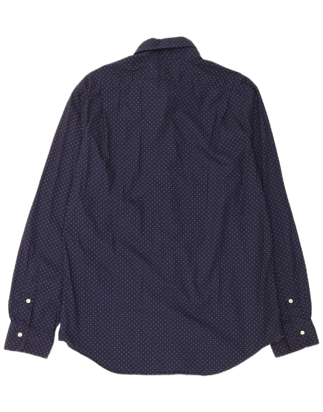 POLO RALPH LAUREN Mens Slim Fit Shirt XL Navy Blue Spotted Cotton