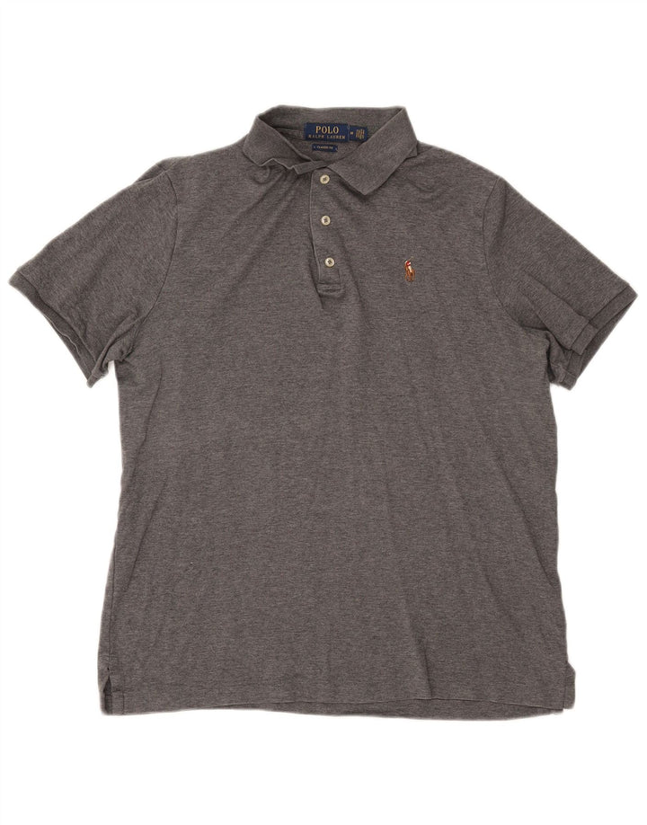 POLO RALPH LAUREN Mens Classic Fit Polo Shirt Medium Grey