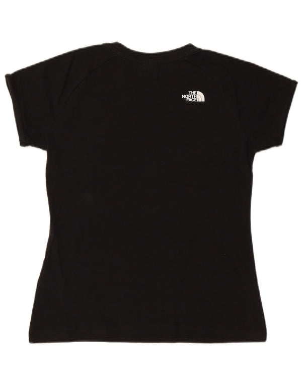 THE NORTH FACE Womens Graphic T-Shirt Top UK 14 Medium Black Cotton