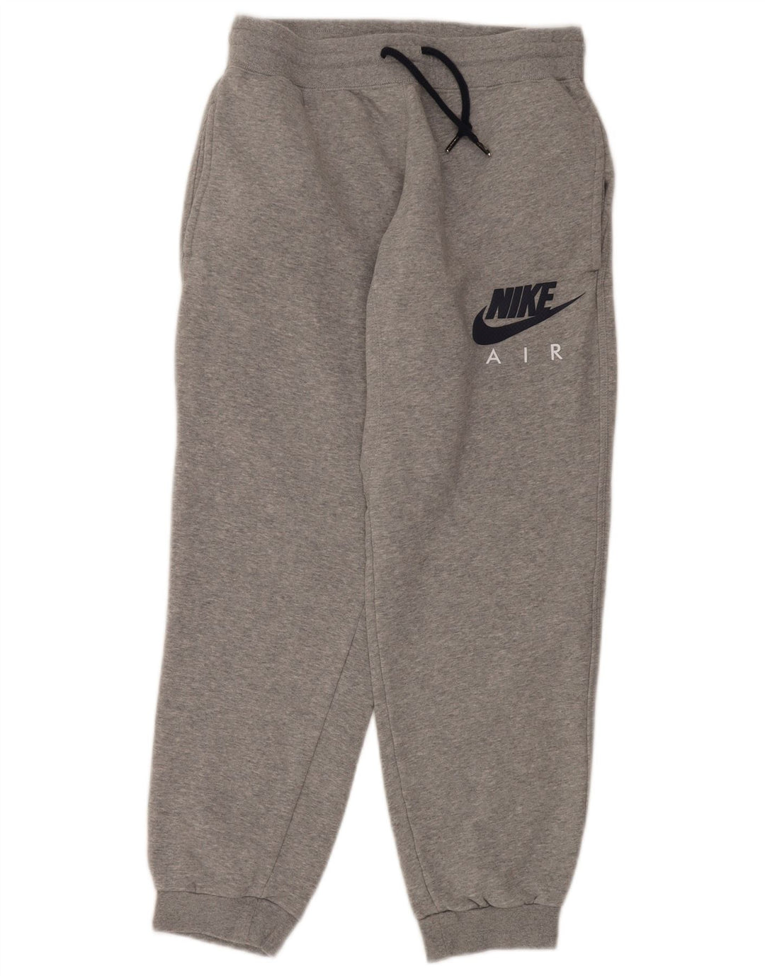 NIKE Mens Graphic Tracksuit Trousers Joggers Large  Grey Flecked Cotton