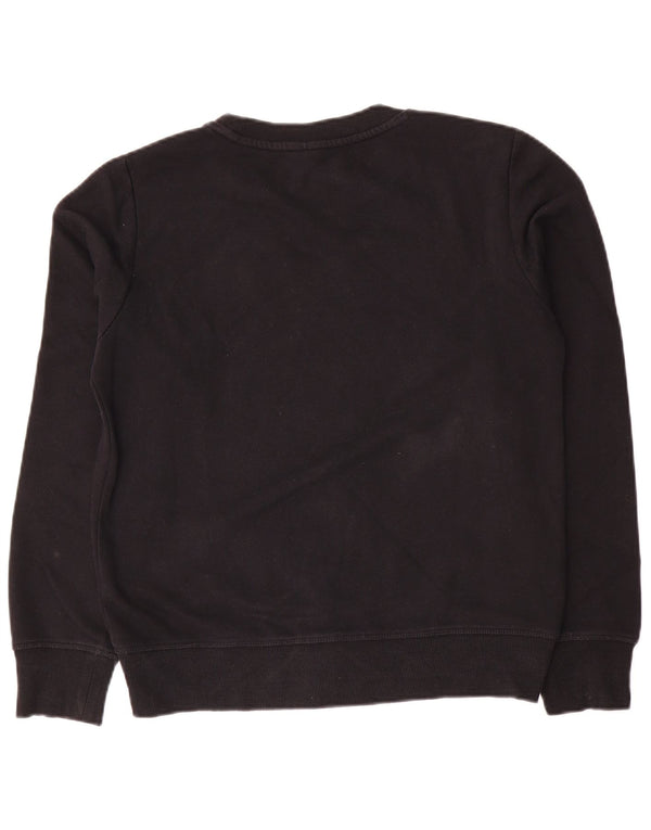 Champion Womens Graphic Sweatshirt Jumper UK 14 Medium Black Cotton