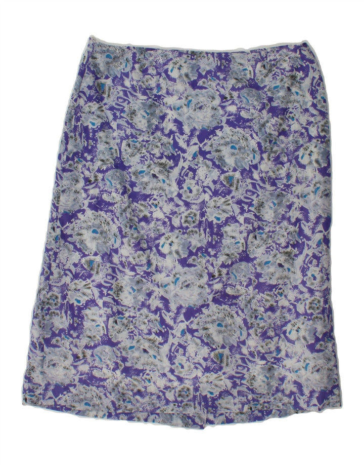 VINTAGE Womens Abstract Pattern Straight Skirt W30 Medium  Purple Vintage Vintage and Second-Hand Vintage from Messina Hembry 