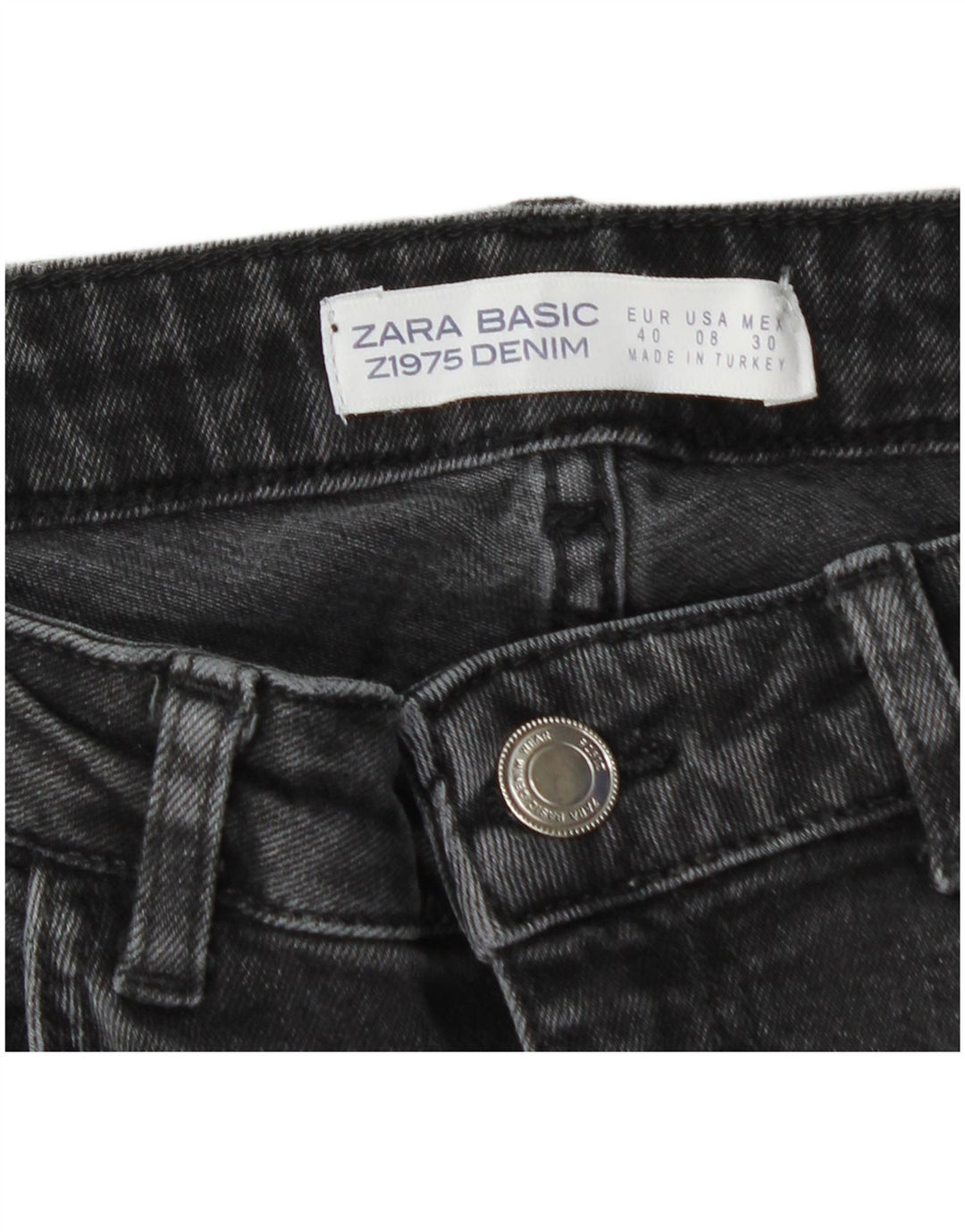 Zara Womens Slim Jeans EU 40 Medium W30 L30 Grey