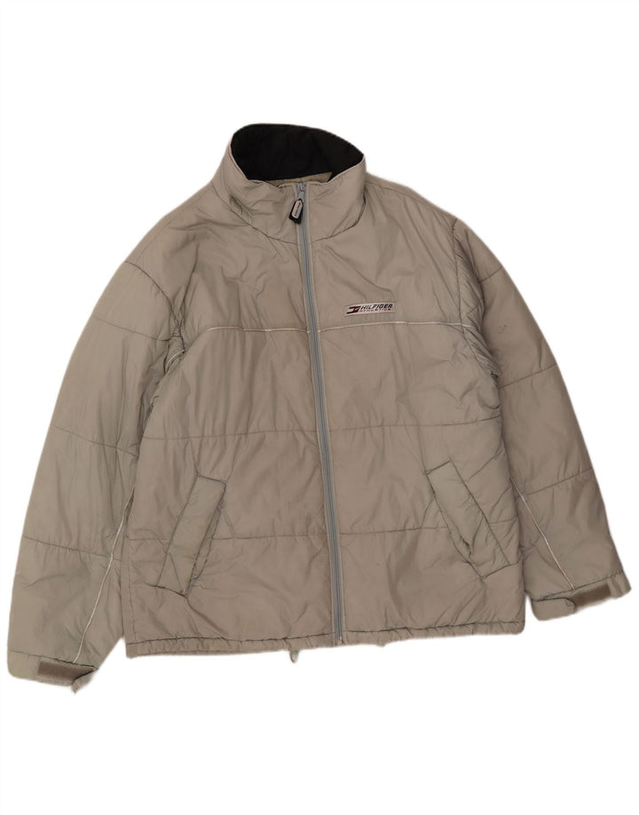 Tommy Hilfiger Mens Liner Padded Jacket UK 40 Large Grey Nylon