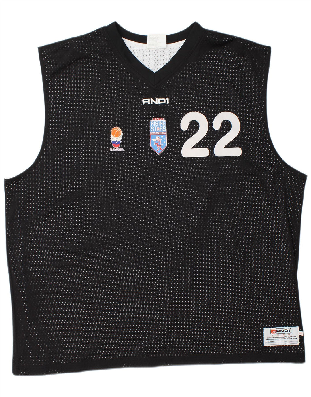 And1 Mens Graphic Vest Top 3XL Black Polyester