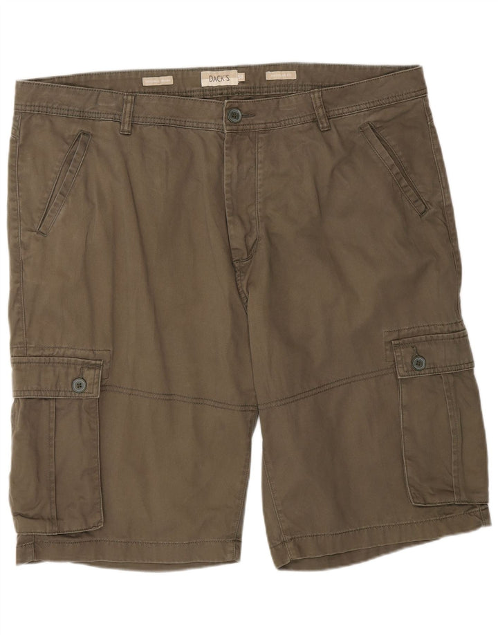 DACK'S Mens Regular Fit Cargo Shorts Size 48 2XL W40 Khaki Cotton