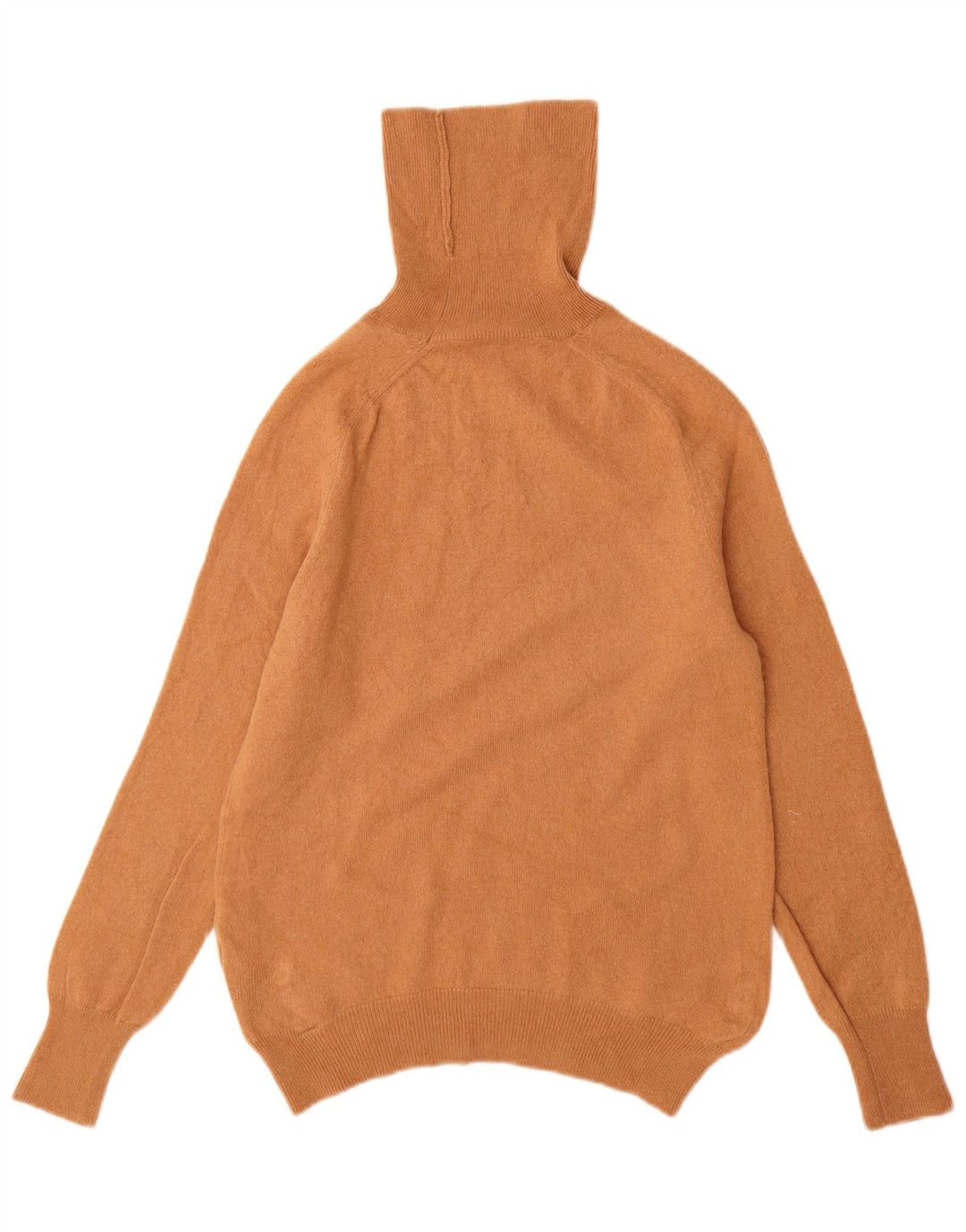 ZARA Womens Roll Neck Jumper Sweater UK 12 Medium Brown Wool