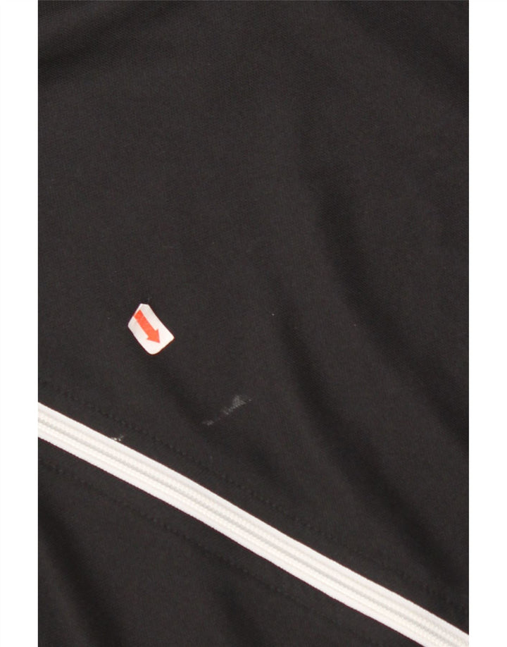 ADIDAS Boys Aeroready Tracksuit Top Jacket 13-14 Years Black Polyester